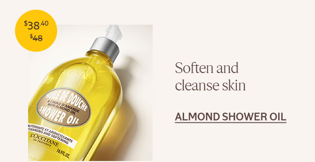 SOFTEN AND CLEANSE SKIN | ALMOND SHOWER OIL