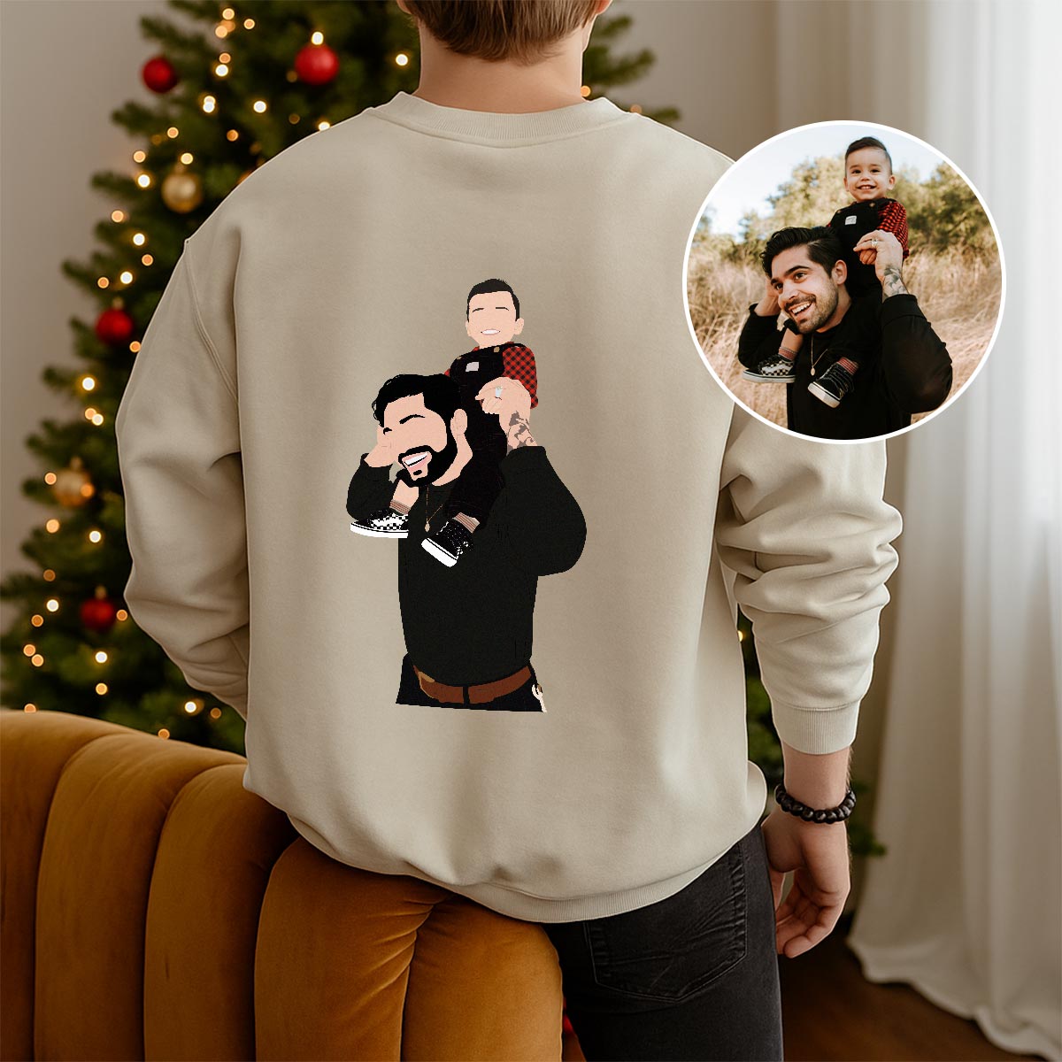 Image of Felpa Personalizzata con Illustrazione 2 Persone