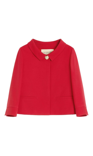 Wool and silk short jacket