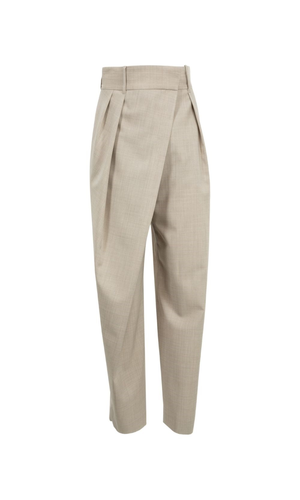 Wool wrap trousers