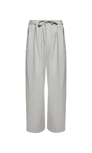 Wool drawstring trousers