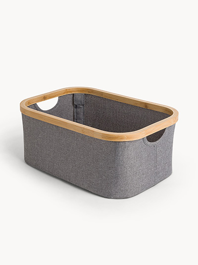 Cesto in bamboo con coperchio
