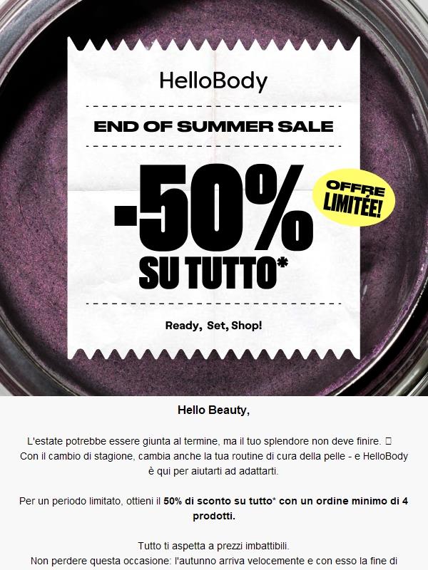 🔥 -50% di sconto: Offerta Fine Estate
