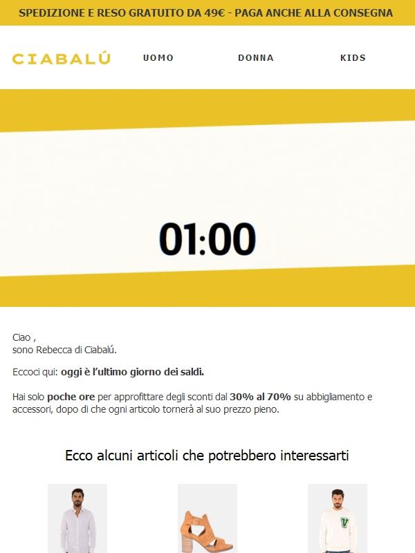 Ultime ore di saldi: fino al -70% ⏳