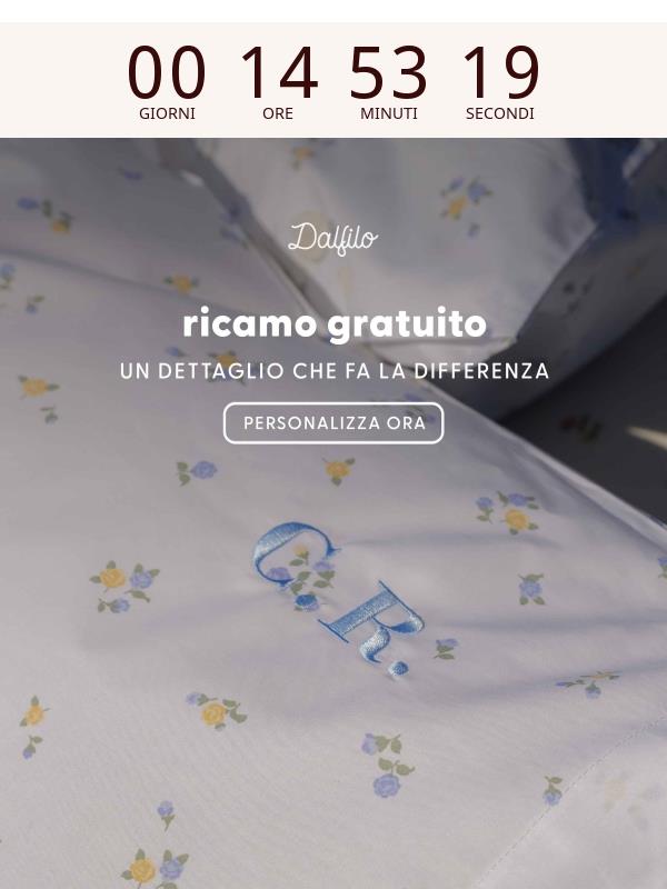 🪡  Il tuo RICAMO GRATUITO ti aspetta