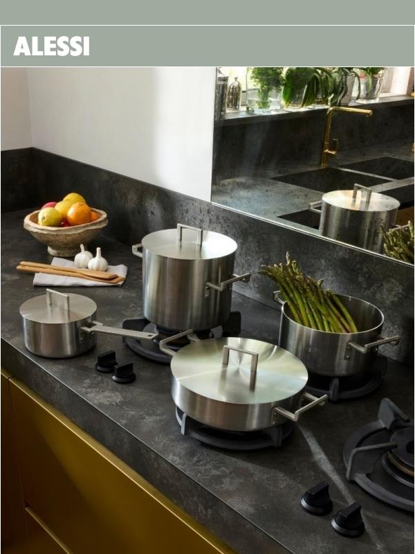 Pentole e padelle Alessi: il cuore della cucina.