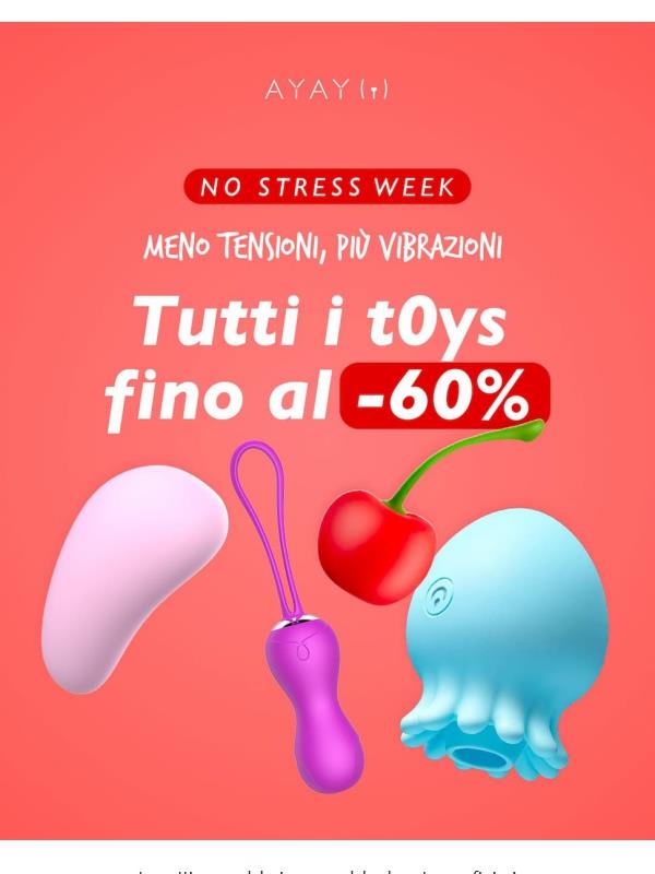 ⏳ Ultime ore! Sex Toys fino a 60% + 5€ di sconto extra