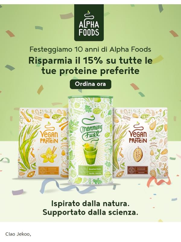 15% di sconto sulle tue proteine preferite 🌱