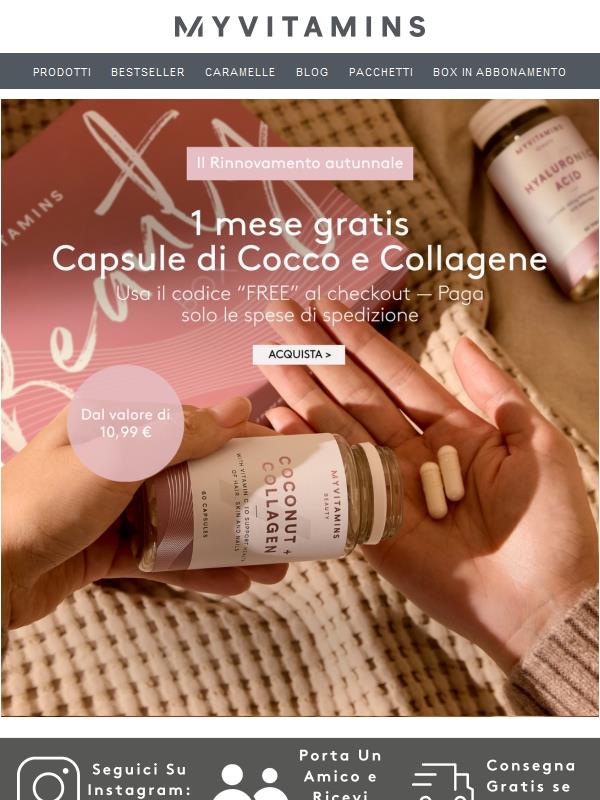 ✨ Gratis per te: Capsule di Cocco e Collagene