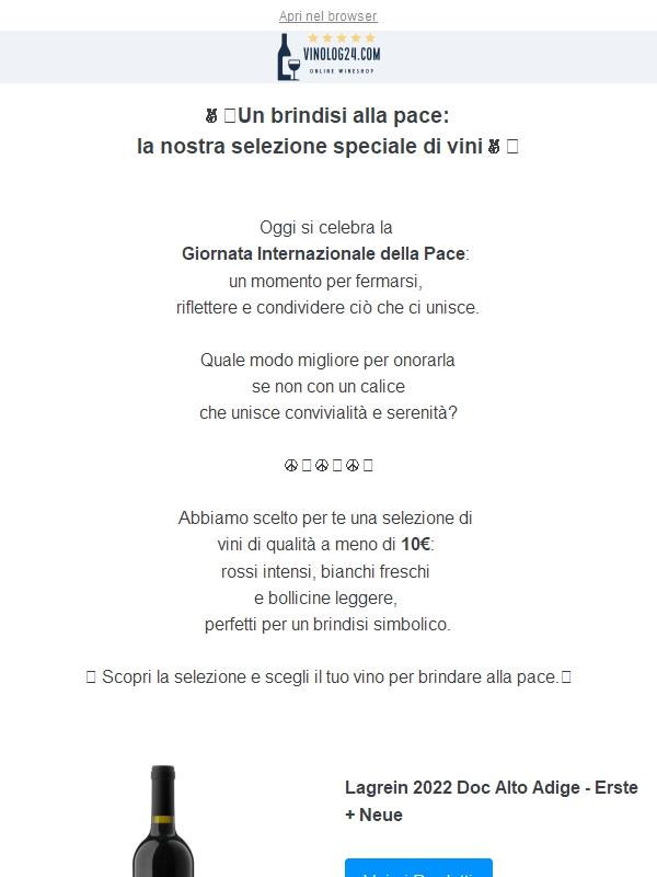 🌿 Celebriamo la Giornata della Pace con vini sotto i 10€ 🌿