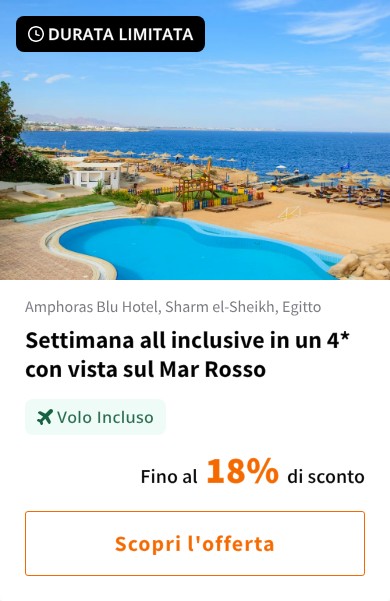 Settimana all inclusive in un 4* con vista sul Mar Rosso