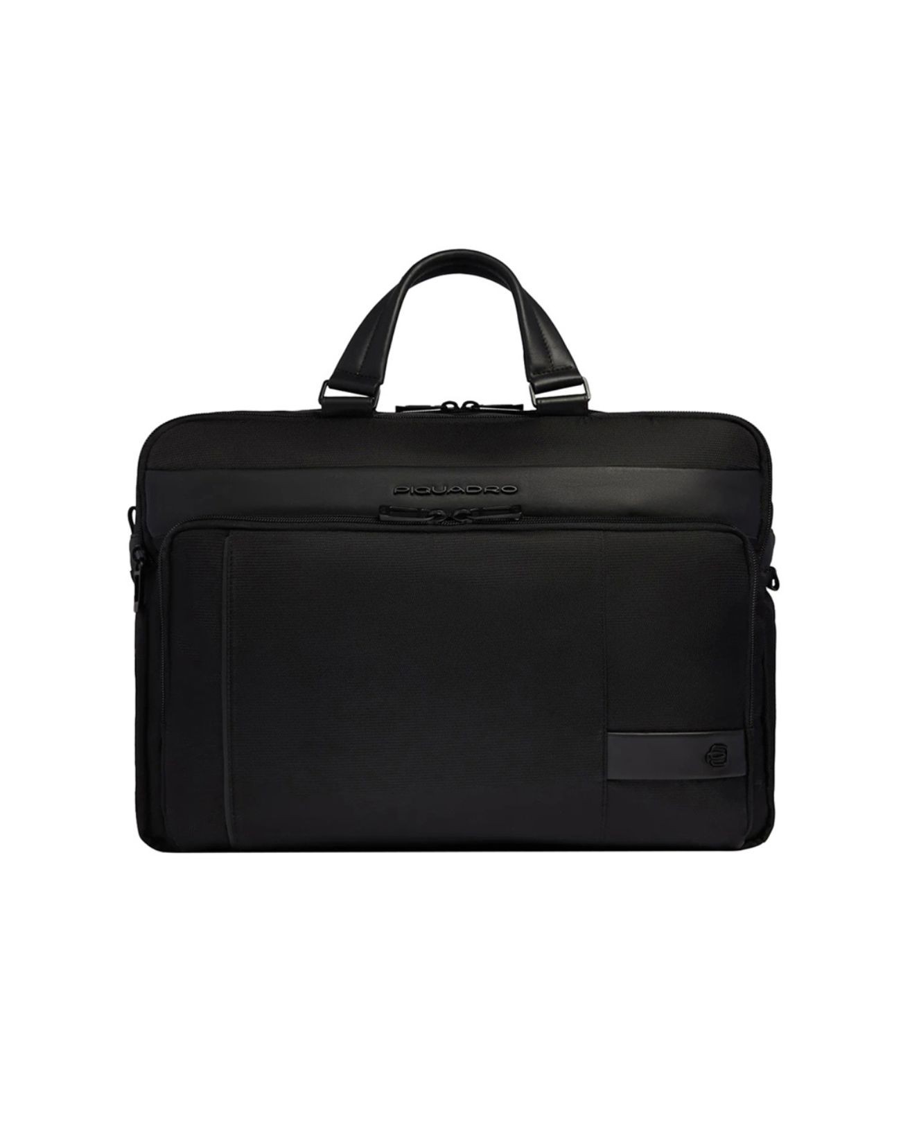 Image of Piquadro - Cartella da lavoro porta pc 15.6'' in pelle e tessuto riciclato