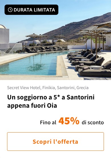 Un soggiorno a 5* a Santorini appena fuori Oia