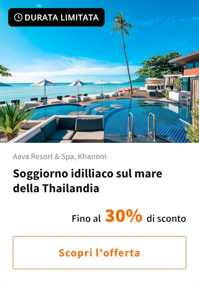Soggiorno idilliaco sul mare della Thailandia