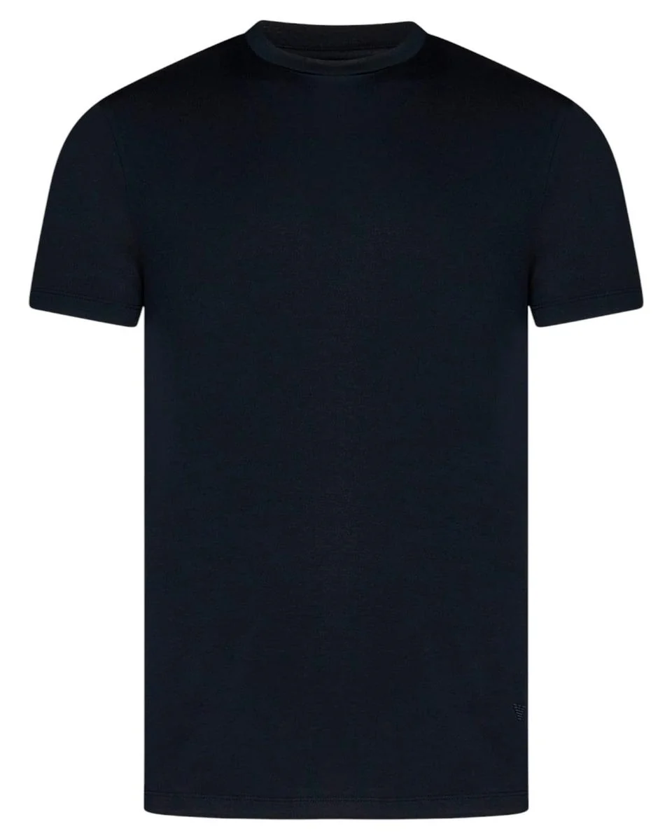 Image of T-shirt in jersey stretch di viscosa con logo Aquila sul fondo