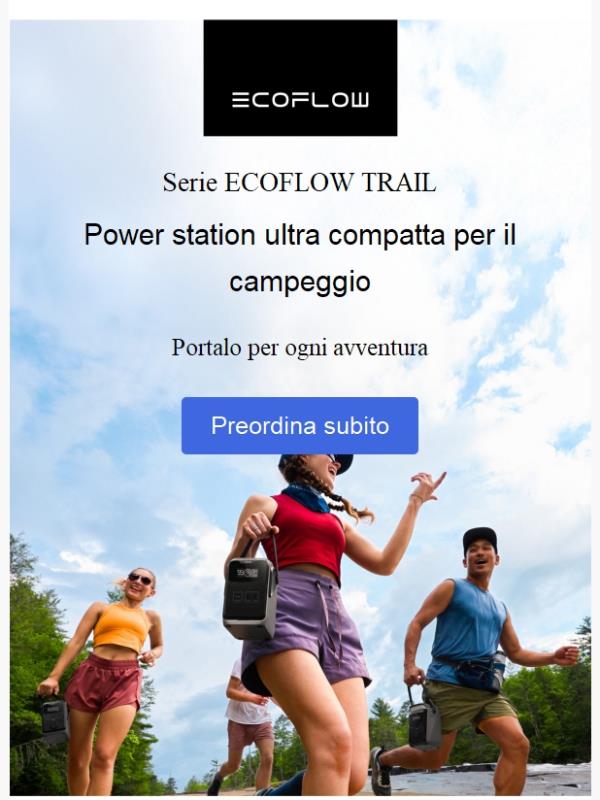 Nuovo arrivo: Serie EcoFlow TRAIL – Preordina ora!