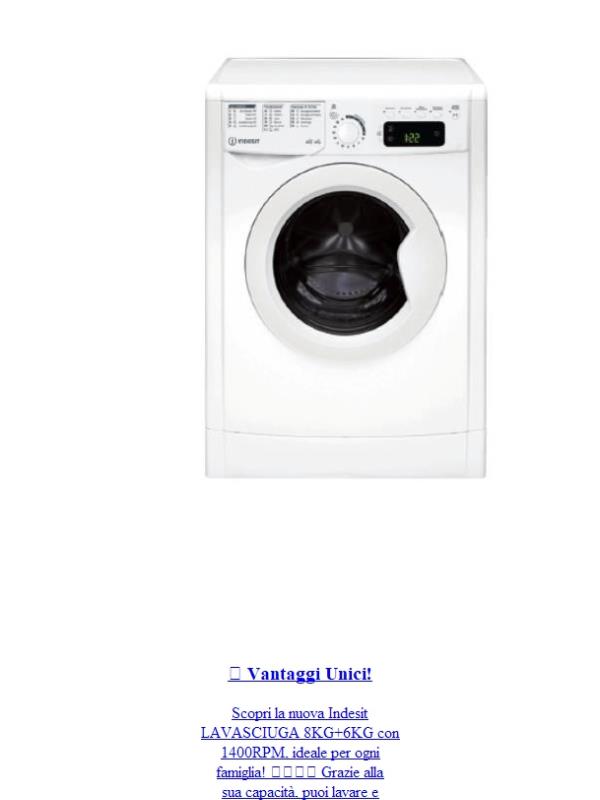 ☀️ Scopri l'Indesit LAVASCIUGA 8KG+6KG 1400RPM! 🏠