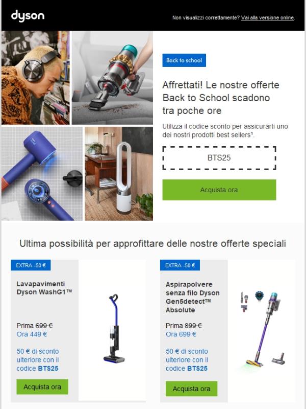 Affrettati! Le nostre offerte Back to School scadono tra poche ore