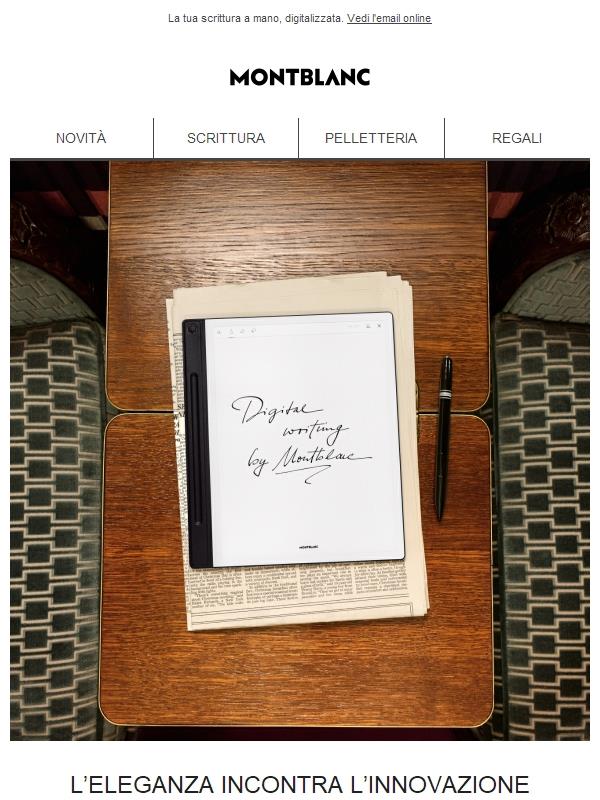 La scrittura digitale, in stile Montblanc