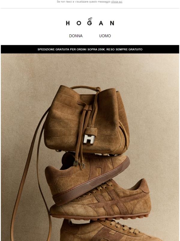 A croc pattern: sneakers and bags
