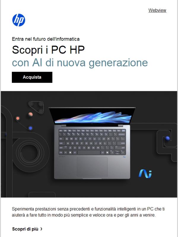 Scopri i PC HP basati sull'AI: pensati per garantire prestazioni più intelligenti