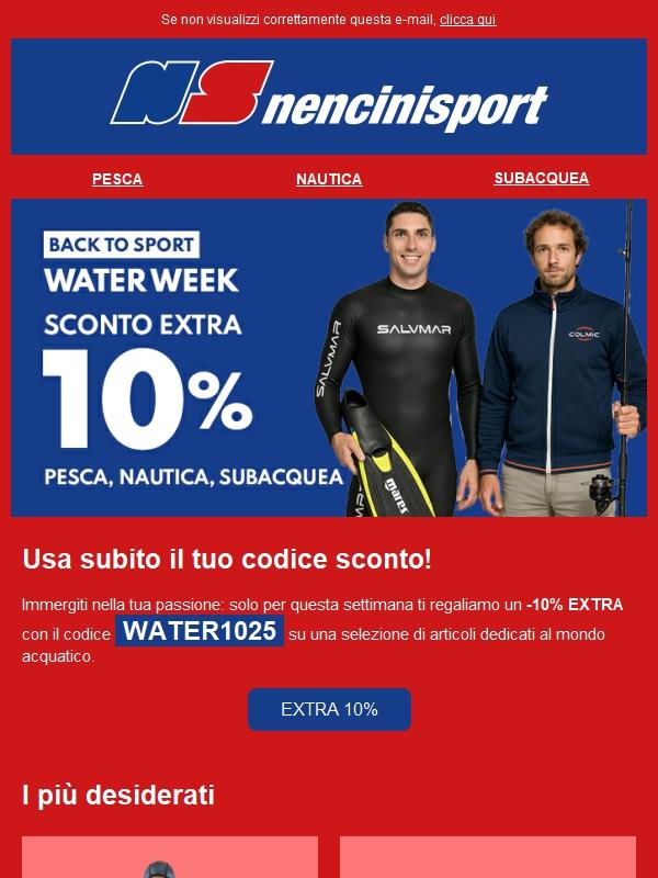 Water Week 👉🏻 -10% EXTRA solo per te
