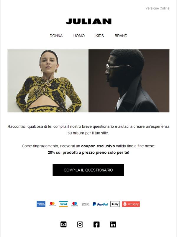 Scopri il tuo stile, sblocca il tuo premio