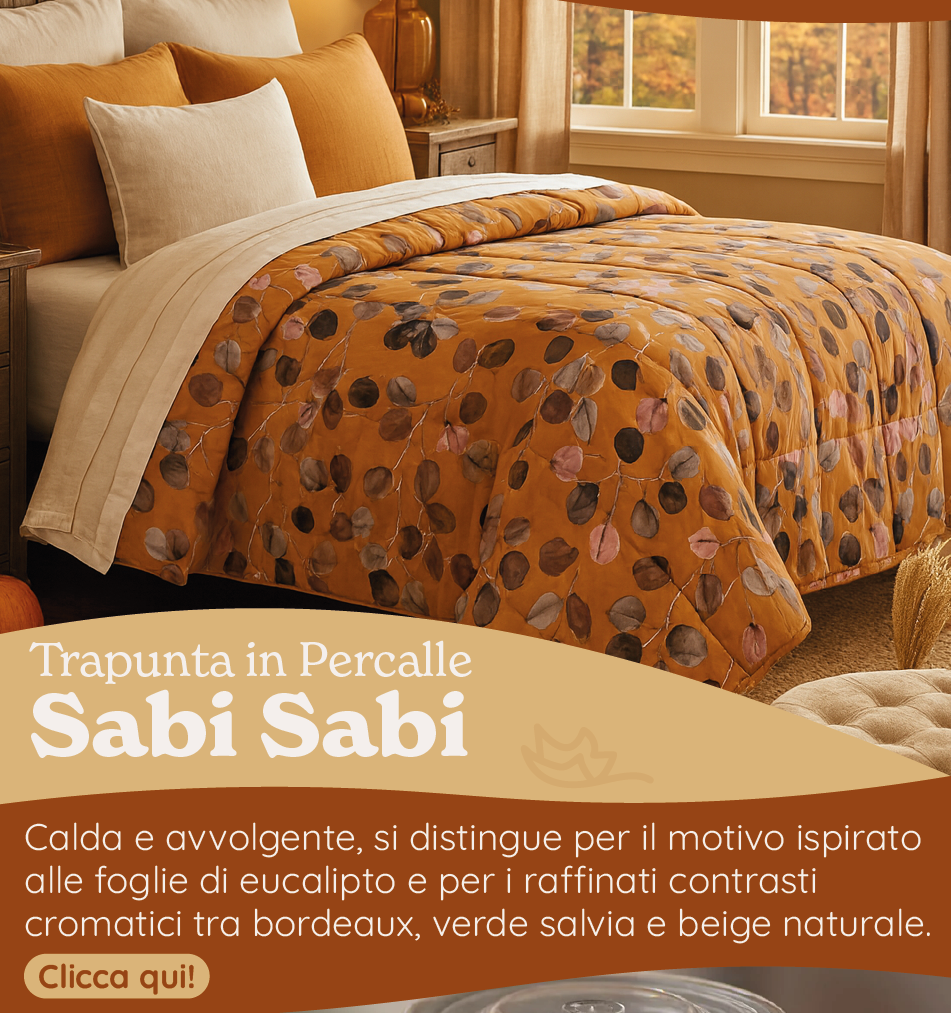 Trapunta in Percalle di Puro Cotone - Sabi Sabi