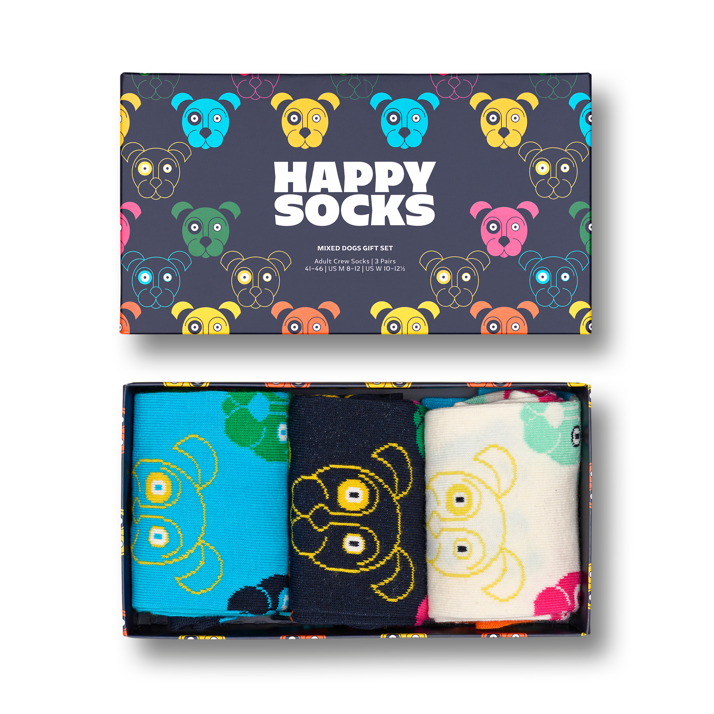 3-Pack Mixed Dog Socks Gift Set