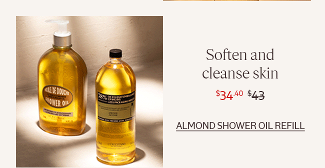 SOFTEN AND CLEANSE SKIN | ALMOND SHOWER OIL REFILL