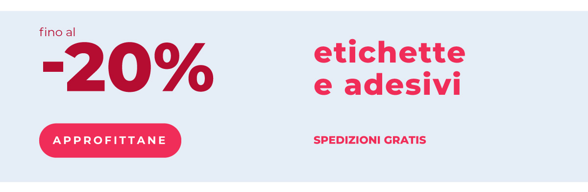 Etichette e sticker fino al -20%