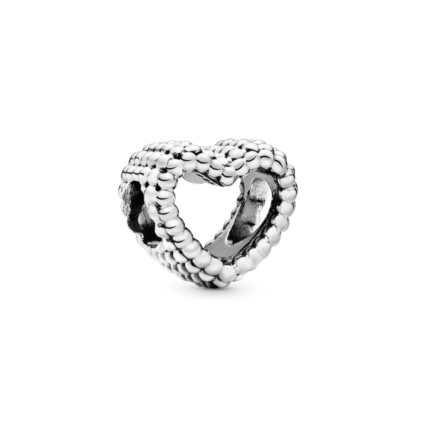 Beaded Open Heart Charm