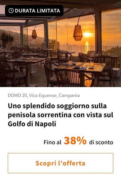 Uno splendido soggiorno sulla penisola sorrentina con vista sul Golfo di Napoli