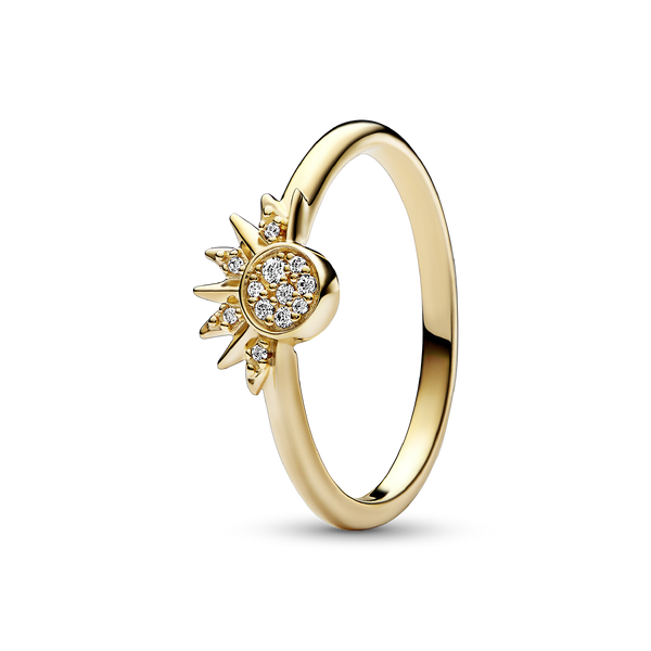 Celestial Sparkling Sun Ring