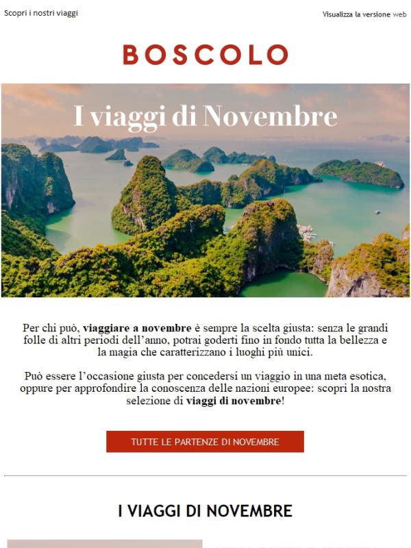 Ecco dove andare a Novembre