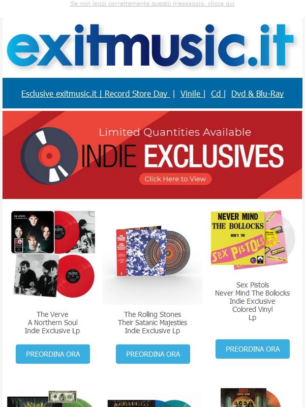 Indie Exclusive Vinyl Lp Limited Quantities Available @exitmusic.it .. Preorder Now !