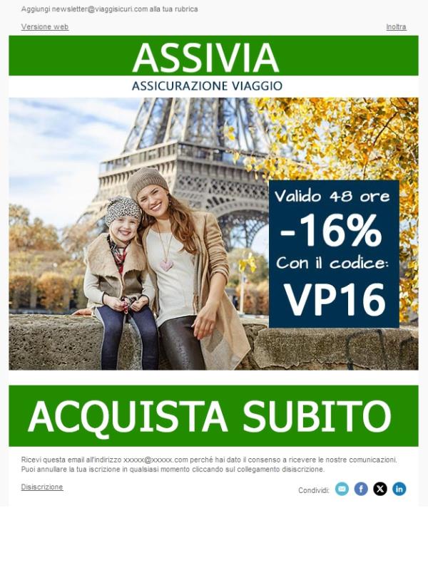 - 16% su tutte le nostre polizze!