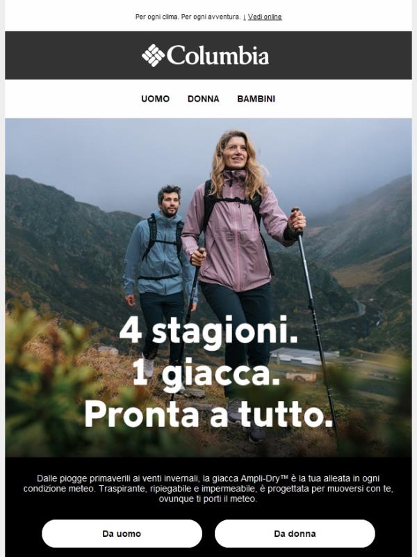 La giacca Ampli-Dry™ è sempre pronta