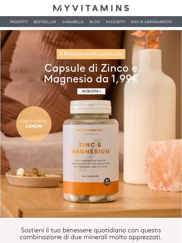 💊 Zinco & Magnesio da soli 1,99 €