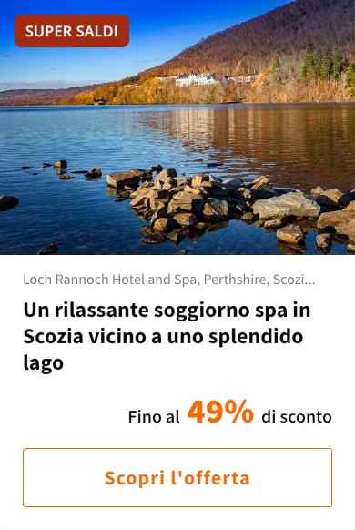 Un rilassante soggiorno spa in Scozia vicino a uno splendido lago