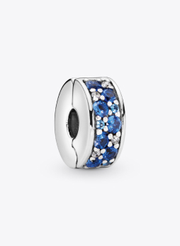 Blue Pavé Clip Charm