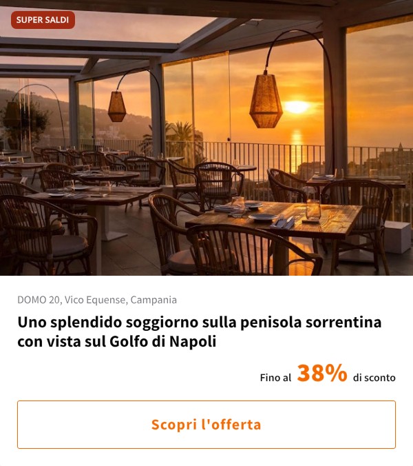 Uno splendido soggiorno sulla penisola sorrentina con vista sul Golfo di Napoli