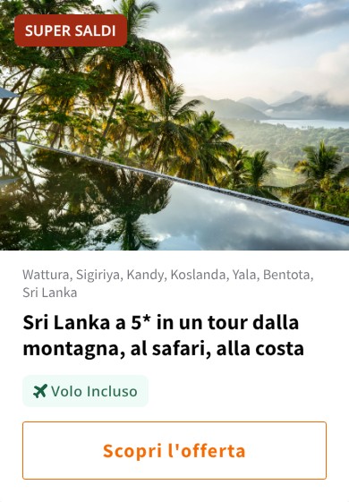 Sri Lanka a 5* in un tour dalla montagna, al safari, alla costa
