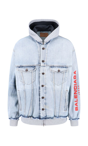Cut-up sweatshirt jacket