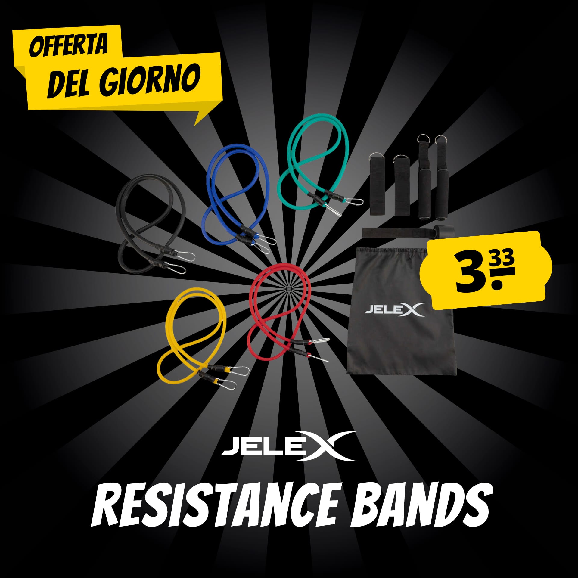 Jelex 5 expander elastici di resistenza 11 pezzi