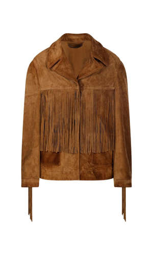 Fringed leather jacket