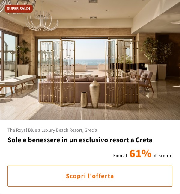 Sole e benessere in un esclusivo resort a Creta
