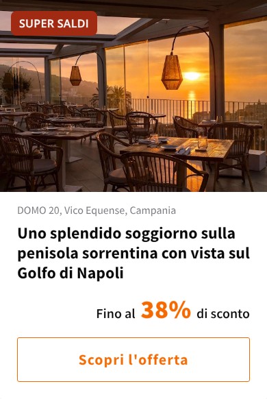 Uno splendido soggiorno sulla penisola sorrentina con vista sul Golfo di Napoli