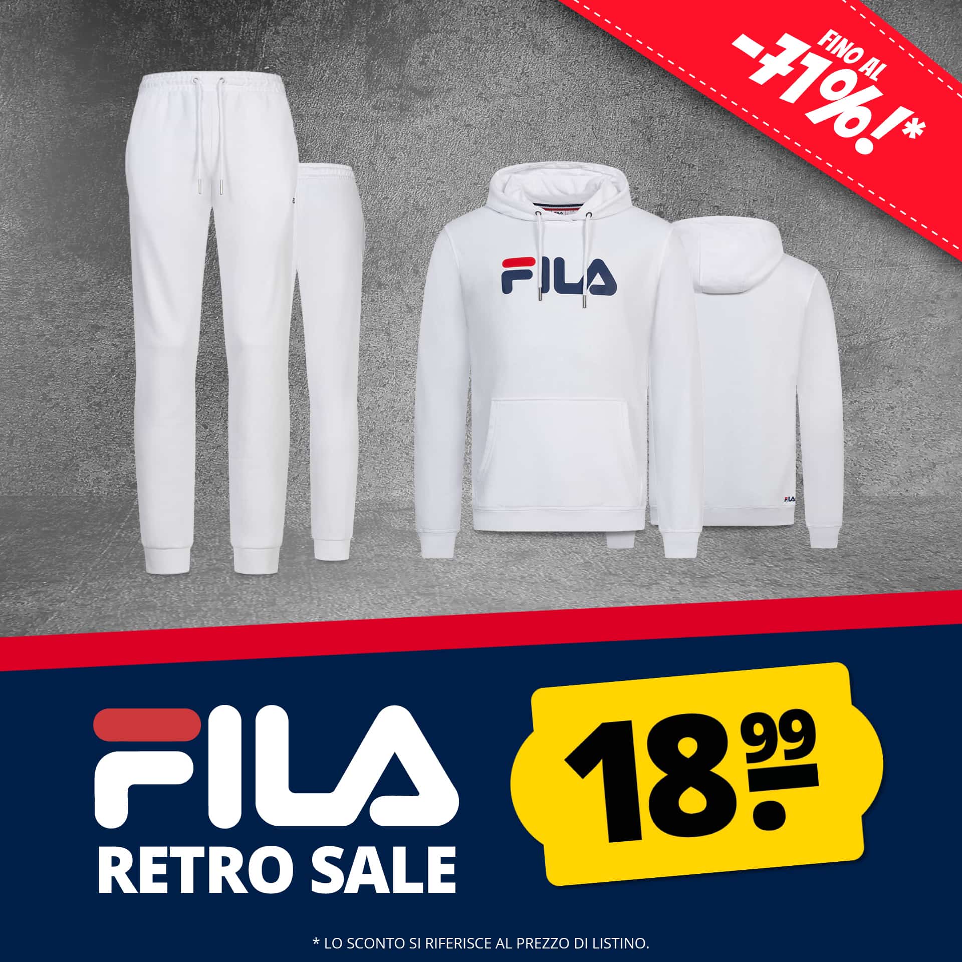 Fila barumini uomo felpa con cappuccio