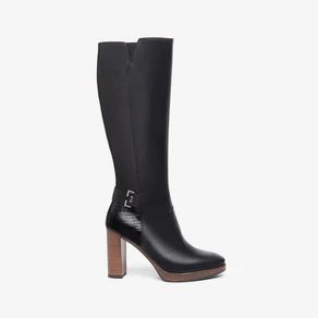 Nero Giardini Stivali Donna con Tacco Pelle Nero